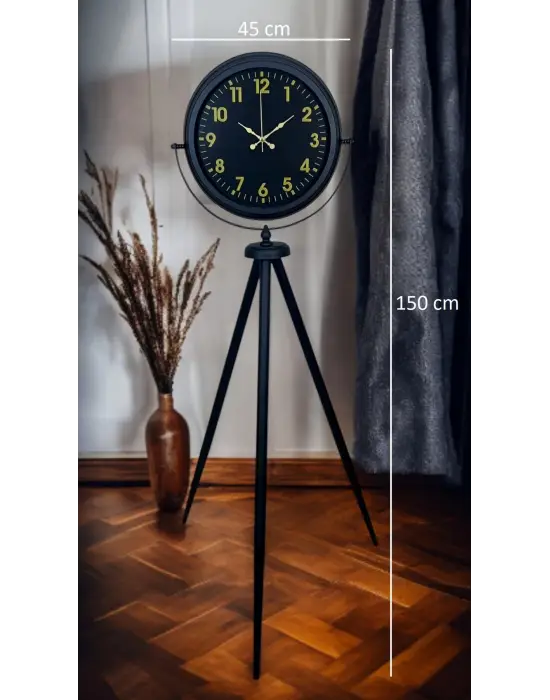 Black Prime Gold Rakamlı Tripod Ayaklı Saat