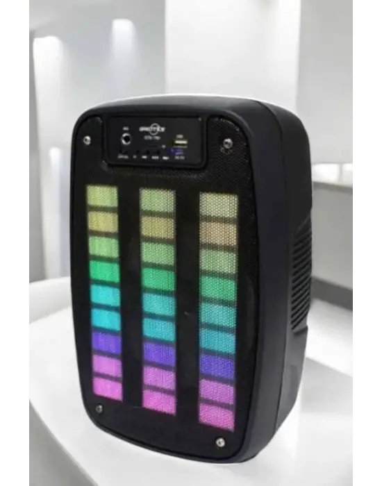 Bluetooth Hoparlör Rgb Işıklı Usb Sd Kart Girişli Taşınabilir