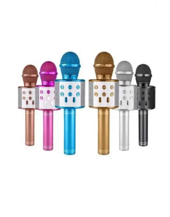 Bluetooth Hoparlör Usb Aux Sd Kart Kaoroke Mikrofon Uzun Pil Ömrü