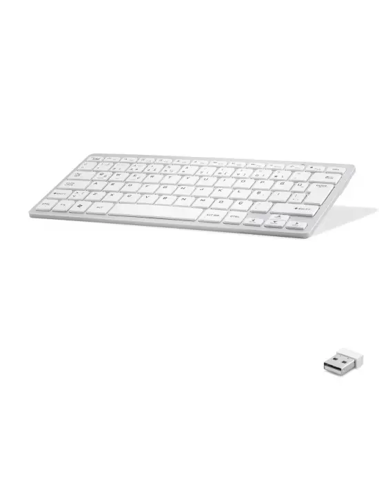 Bluetooth Klavye Multıdevıce Dual Mode 2.4Ghz Beyaz OKR220B