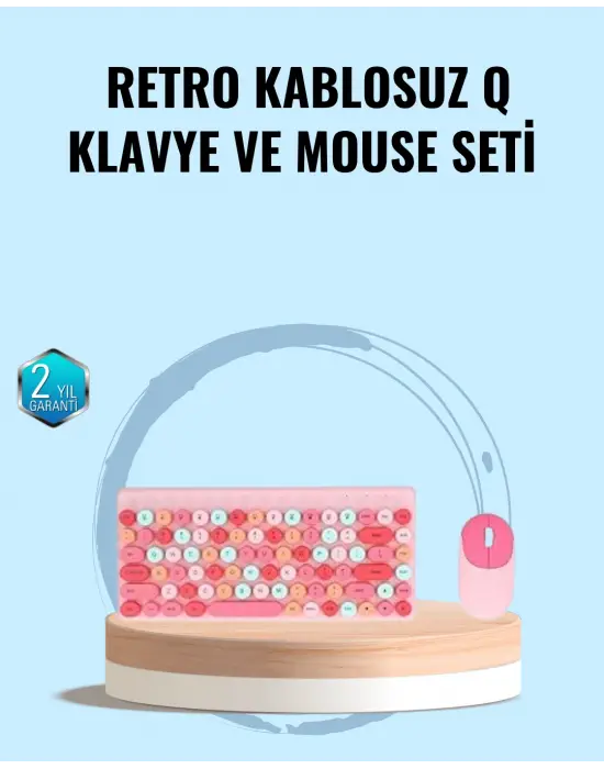 Bluetooth Klavye Ve Mouse Kombinasyonu – Usb Alıcılı, Kompakt, Uzun Ömürlü