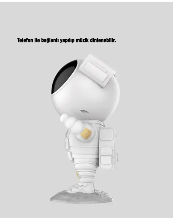 Bluetooth Müzikli Astronot Projeksiyon Lambası Yıldız Ve Ay Efektli