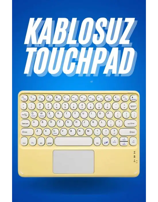 Bluetooth Touchpad Klavye Ultra İnce Taşınabilir Q Klavye