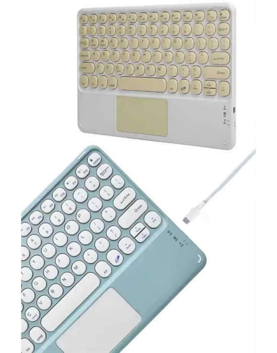 Bluetooth Touchpad Klavye Ultra İnce Taşınabilir Q Klavye