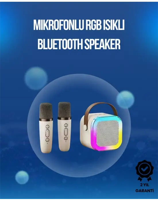 Bluetooth, Usb Ve Aux Girişli Çok Fonksiyonlu Karaoke Hoparlör