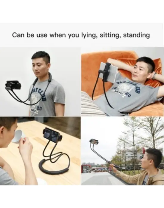Boyuna Asılan Ergonomik 360 Derece Cep Telefonu Tutucu Stand
