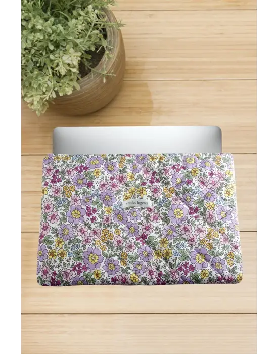 Çiçek Desenli Labtop Bilgisayar Çantası 13*14 inç