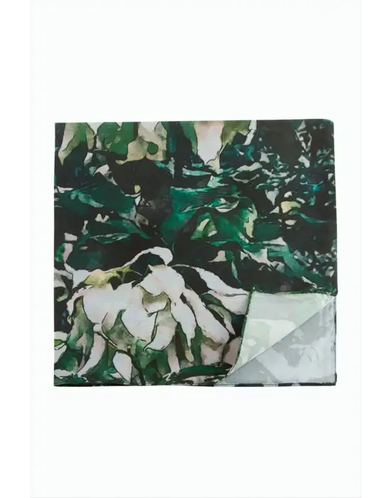 Çiçek Desenli Zr Şifon Fular 50*50 cm