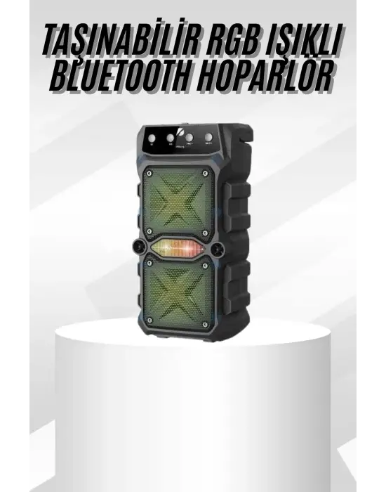 Çift Çıkışlı Güçlü Bataryalı Kablosuz Yüksek Ses Kaliteli Bluetooth Hoparlör