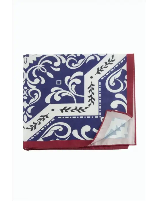 Çini Desenli Zr Şifon Fular 50*50 cm