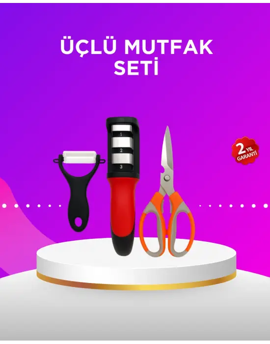 Çok Amaçlı Mutfak Makas Seti – Paslanmaz Çelik Ve Ergonomik Tasarım