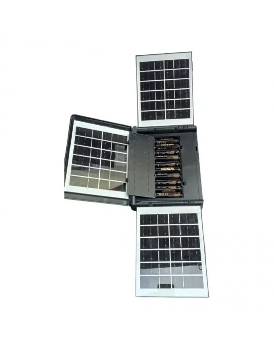 Çok Fonksiyonlu 3 Solar Panelli 400W Spot Aydınlatma WS-5585