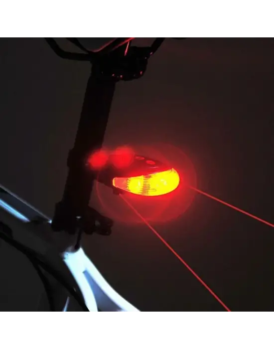 Çok Fonksiyonlu Pilli Bisiklet Led Lazer Işığı Arka Stop Lambası