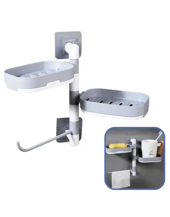 Çoklu Sabun Tutucu Fonksiyonel Banyo Sabunluk