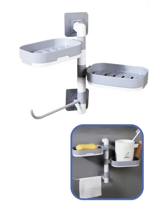 Çoklu Sabun Tutucu Fonksiyonel Banyo Sabunluk