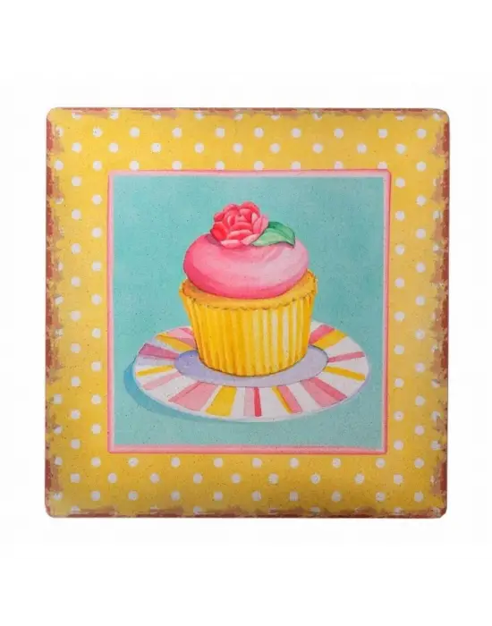 Decotown Duvar Panosu 40*40 Cup Cake Muffin Motifli Duvar Süsü