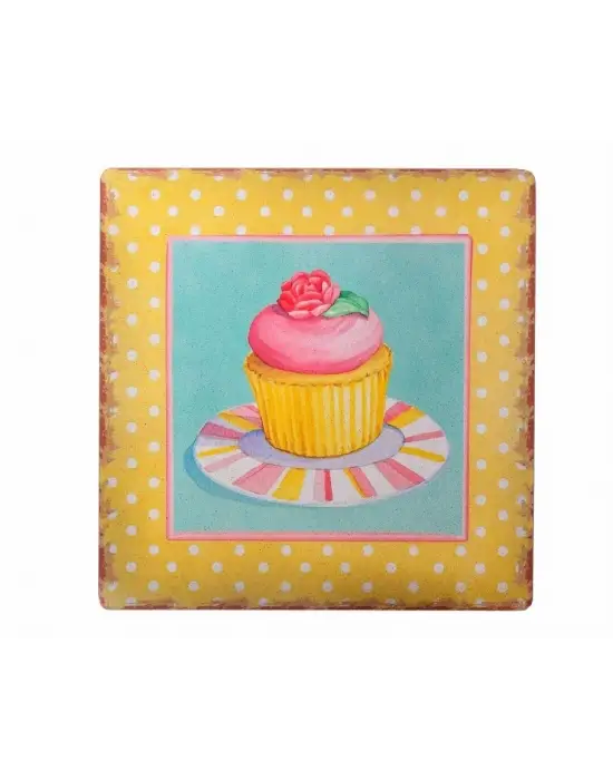 Decotown Duvar Panosu 40*40 Cup Cake Muffin Motifli Duvar Süsü