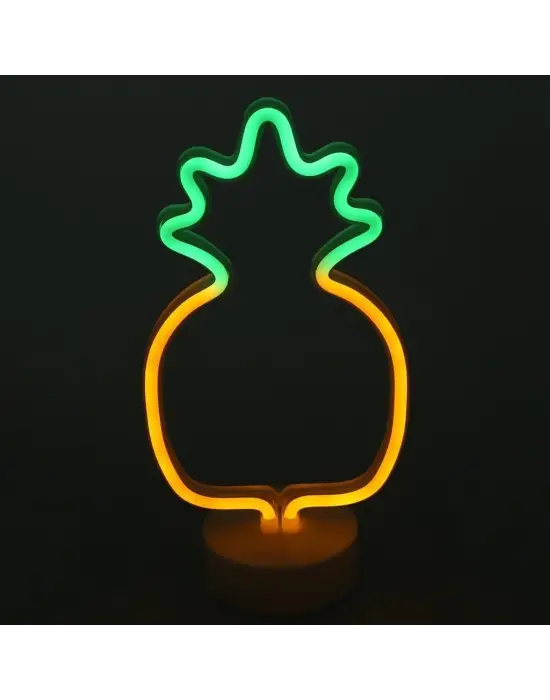 Dekoratif Ananaslı Neon Led Masa Ve Gece Lambası Hediyelik Lamba