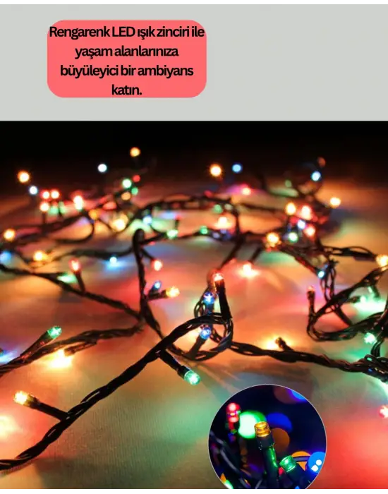 Dekoratif Led Çelenk Işık 8 Farklı Aydınlatma Modu