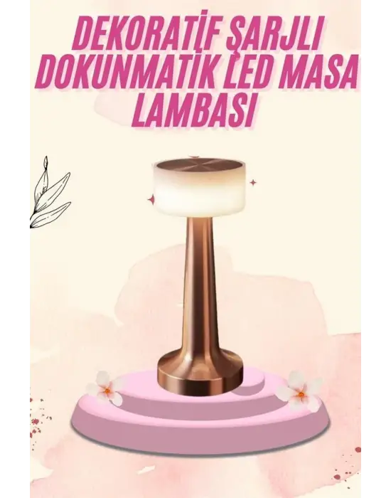 Dekoratif Masa Lambası Dokunmatik Renk Değiştirebilen Gece Lambası