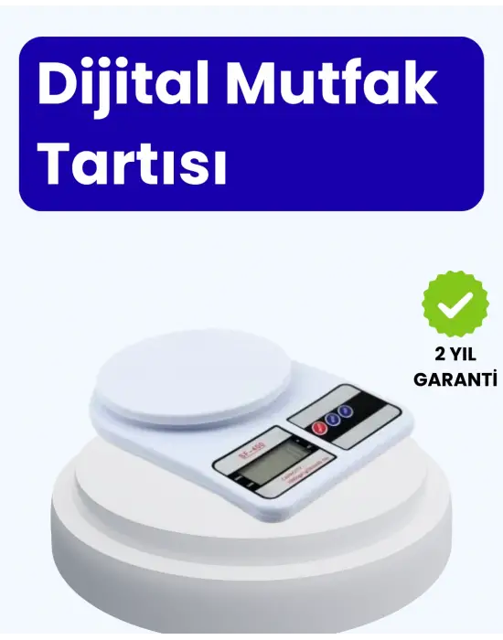 Dijital Mutfak Terazisi 10kg Kapasiteli 1g Hassasiyetli