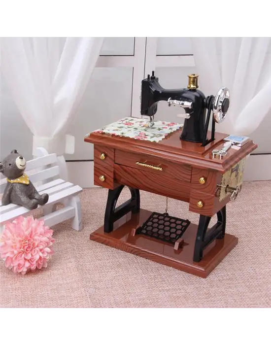 Dikiş Makinesi Görünümlü Müzik Kutusu