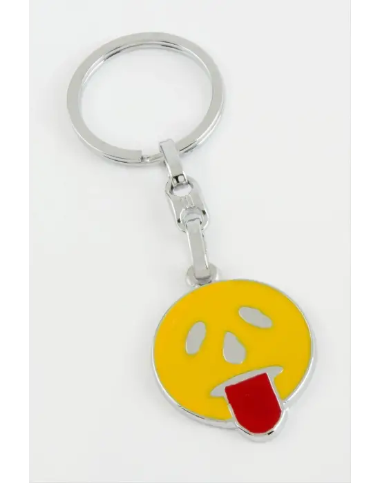 Dil Çıkaran Emoji Metal Anahtarlık