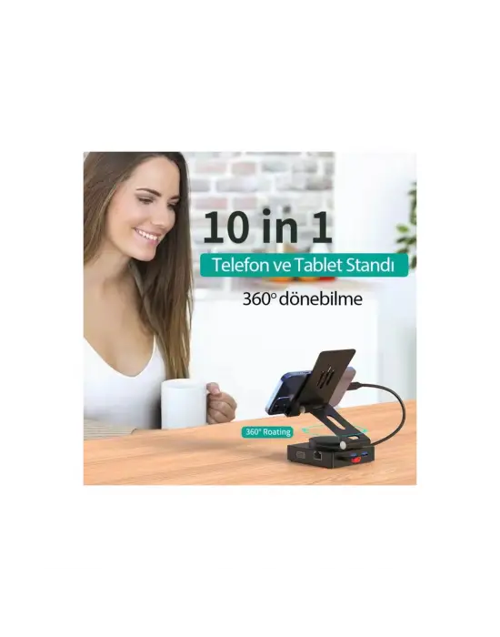 Dönüştürücü 10in1 Hub 116 - Gri