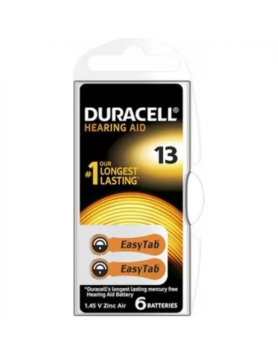 Duracell 13 İşitme Cihazı Kulak Pili 6 Parça  Kutu