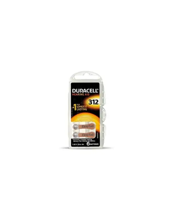 Duracell 312 İşitme Cihaz Kulak Pili 6 Parça  Kutu