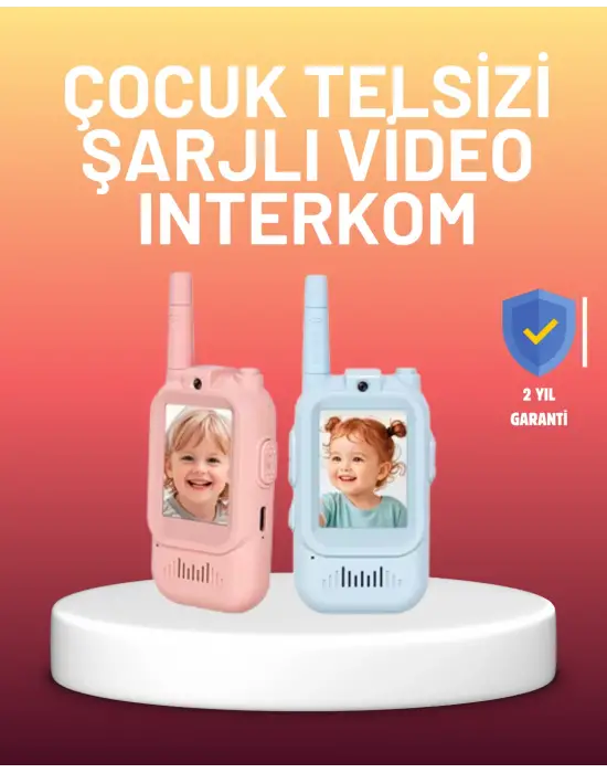 Ekranlı Walkie Talkie Oyuncağı Ses Ve Görüntü Destekli