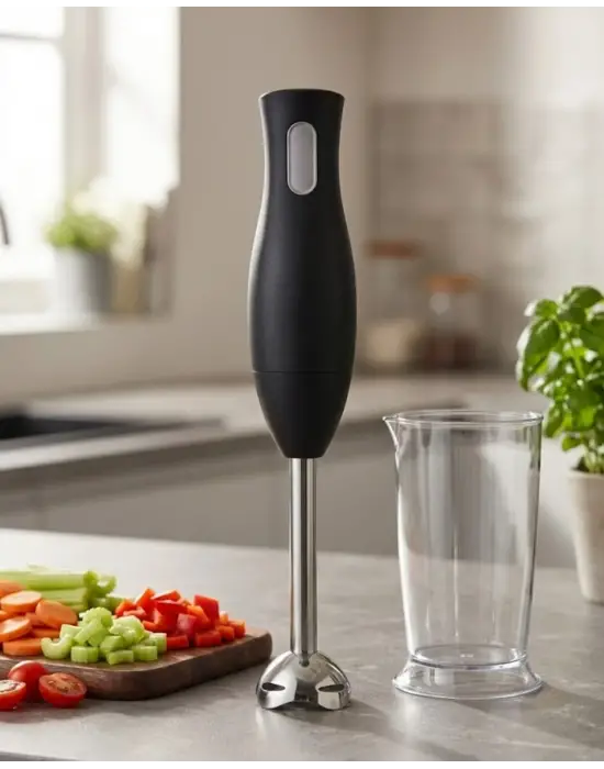 El Blenderı Paslanmaz Çelik Metal Ayaklı Ergonomik Tasarımlı Mutfak Blender
