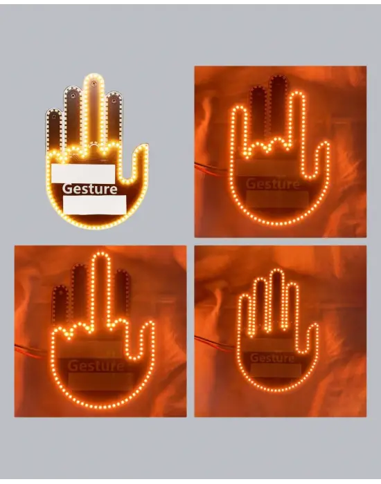 El Hareketiyle Kontrol Edilen 176 Led Amber Güvenlik Lambası