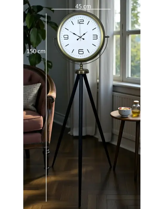 Elegant Vintage Tripod Ayaklı Saat