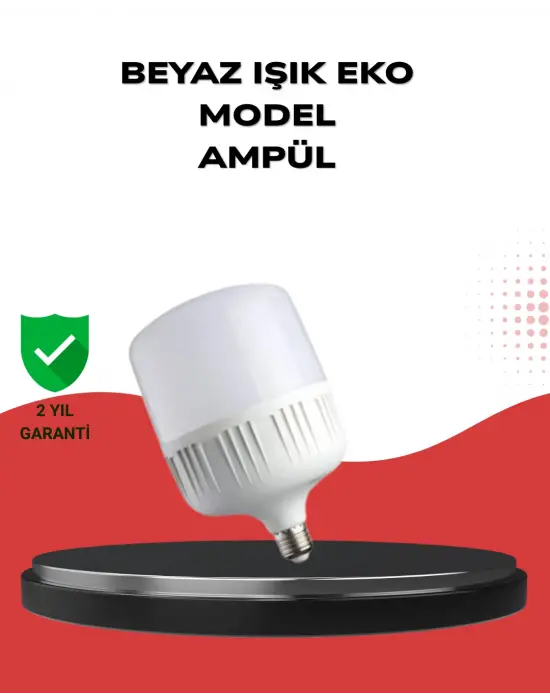 Enerji Tasarruflu Şarjlı Led Ampul 30w Beyaz Işık