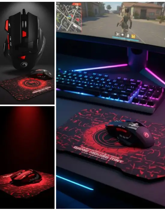 Ergonomik Gaming Mouse Ve Mousepad 3 Dpı Ayarlı Led Işıklı Tasarım