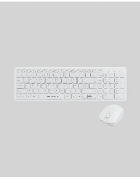Ergonomik Kablosuz Klavye Mouse Takımı - Tam Boy, Sessiz Ve Güvenilir