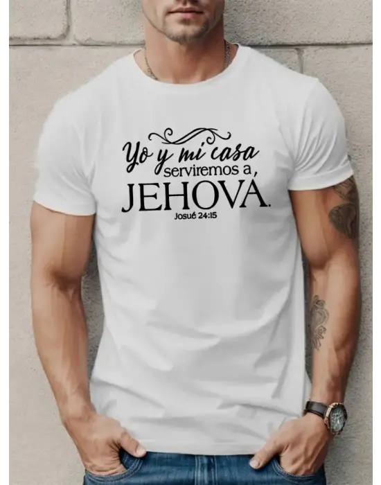Erkek Jehova Baskılı Süprem T-shirt
