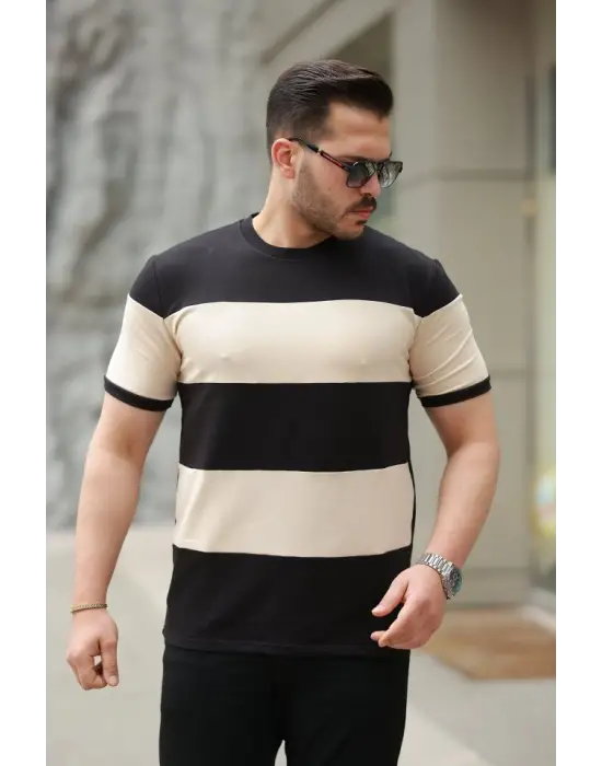 Erkek Parçalı Renk Kısa Kollu Tişört