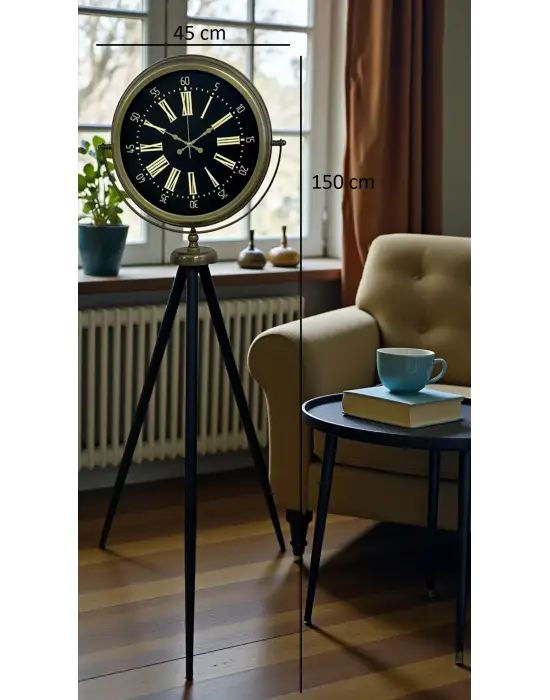 Eskitme İhtişam Tripod Ayaklı Saat