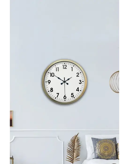 Eskitme Standart 40 Cm Metal Klasik Duvar Saati