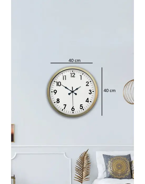 Eskitme Standart 40 Cm Metal Klasik Duvar Saati