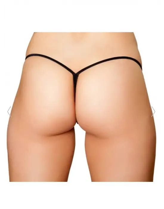 Fantezi Siyah Lame String Tanga TG271288