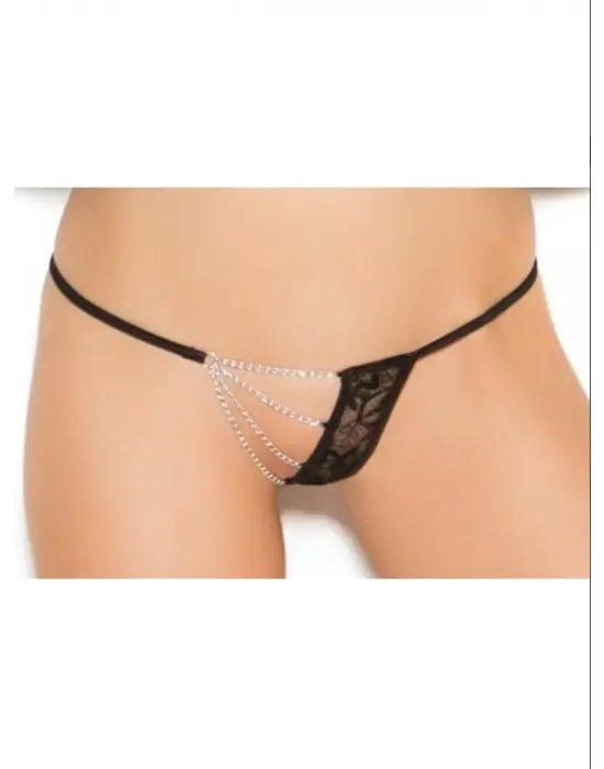 Fantezi Zincirli Dantelli String-Tanga TG271294