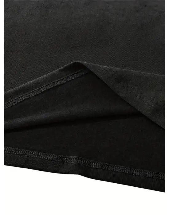 Fiyonk Baskılı Siyah Oversize Unisex T-shirt- Siyah