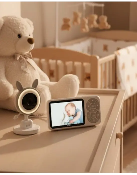 Gece Görüşlü Bebek Telsizi Besleme Hatırlatıcılı Lcd Ekran
