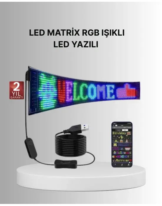 Gece Kullanıma Uygun  Pixel Rgb Led Panel Estetik Atmosfer Işığı