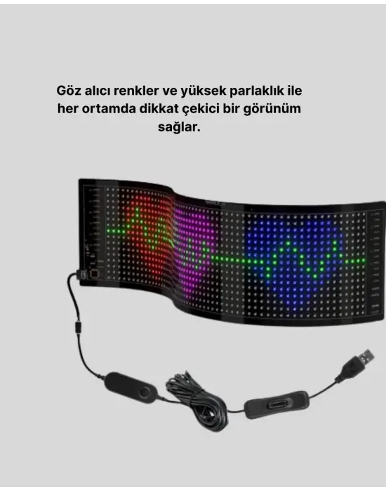Gece Kullanıma Uygun  Pixel Rgb Led Panel Estetik Atmosfer Işığı