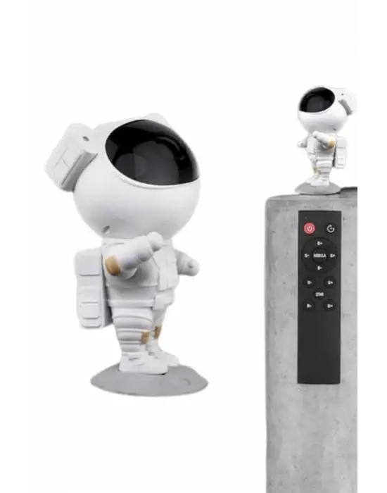 Gece Lambası Astronot Bluetooth Hoparlörlü Galaksi Işık Projektörü