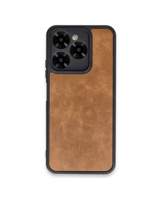 General Mobile Era 30 Kılıf Aras Deri Kapak - Taba